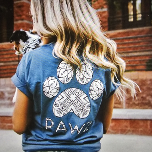 PAWZ Tops - Lily Paw Tee Large